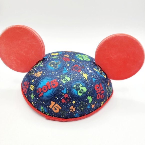 Disney Parks 2015 Youth Size Mickey Ears Hat Red Ears Star Print - Picture 5 of 9